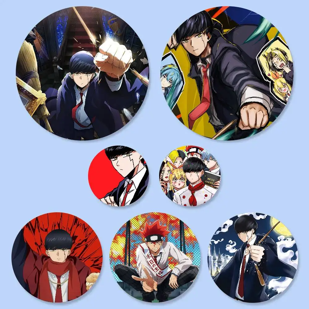 Anime Mashle Magic And Muscles Badge Tinplate Meme Round Brooch For Hat Bag Creative Lapel Jewelry Accessories Gifts view 2