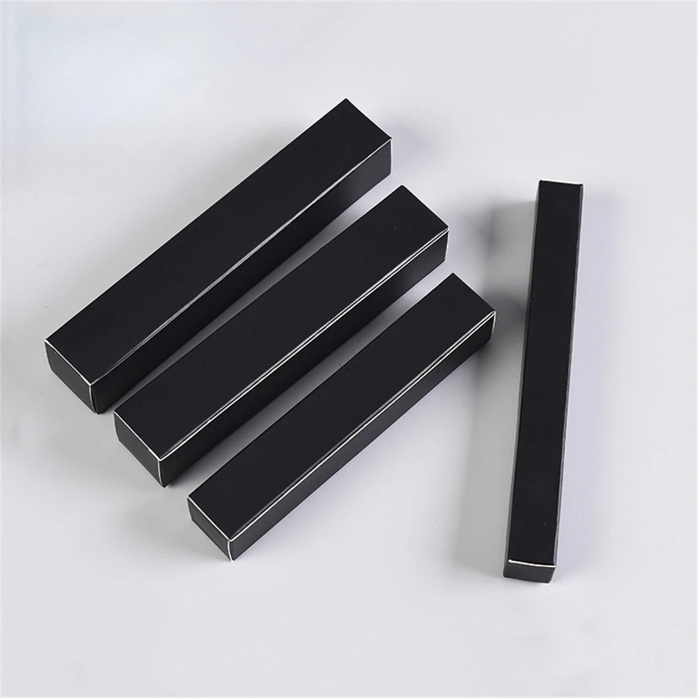 50pcs 립글로스 눈썹 밤 아이 라이너 립스틱 상자에 대 한 검은 종이 튜브 포장 상자 검은 선물 포장 종이 상자