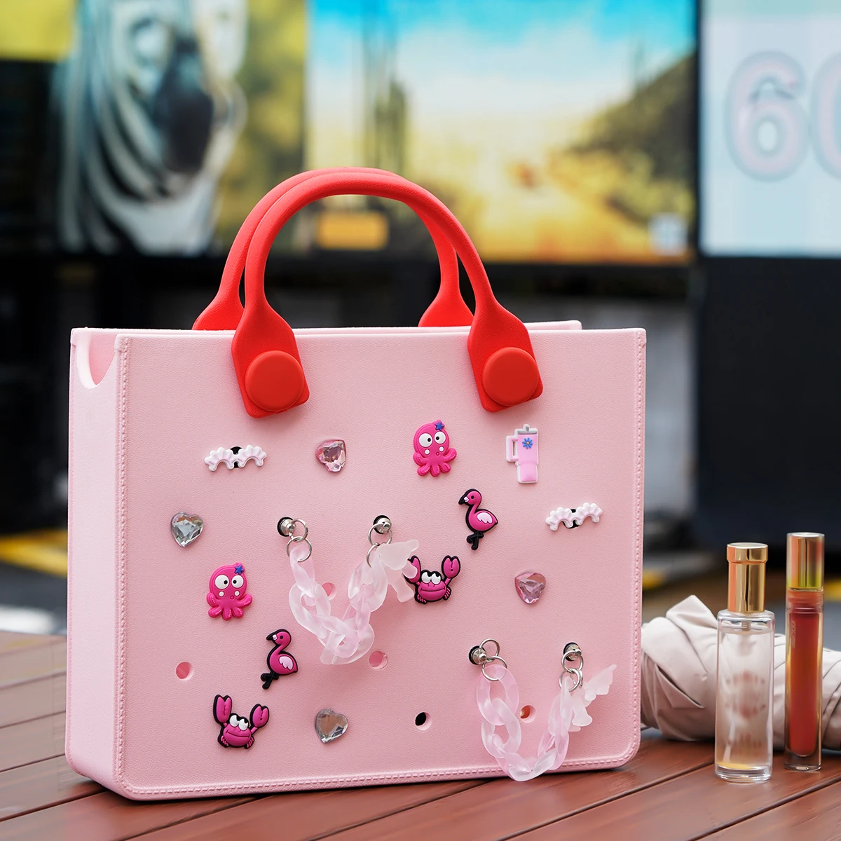 De Oranje Kerel NIEUWE Casual Waterdichte Reistas Outdoor Strandtassen Damesmode Nieuwe EVA Geperforeerde Handtas Fit Charms