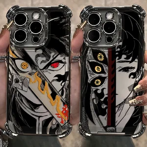 Casing Pelapis Pembunuh Setan Anime Populer untuk iPhone 16 15 14 13 12 11 Pro Max X XR XSMax 7 8 Plus Penutup Pelindung Anti Jatuh Tahan Guncangan 10 casing ponsel pembunuh iblis penjualan terbaik iphone - №