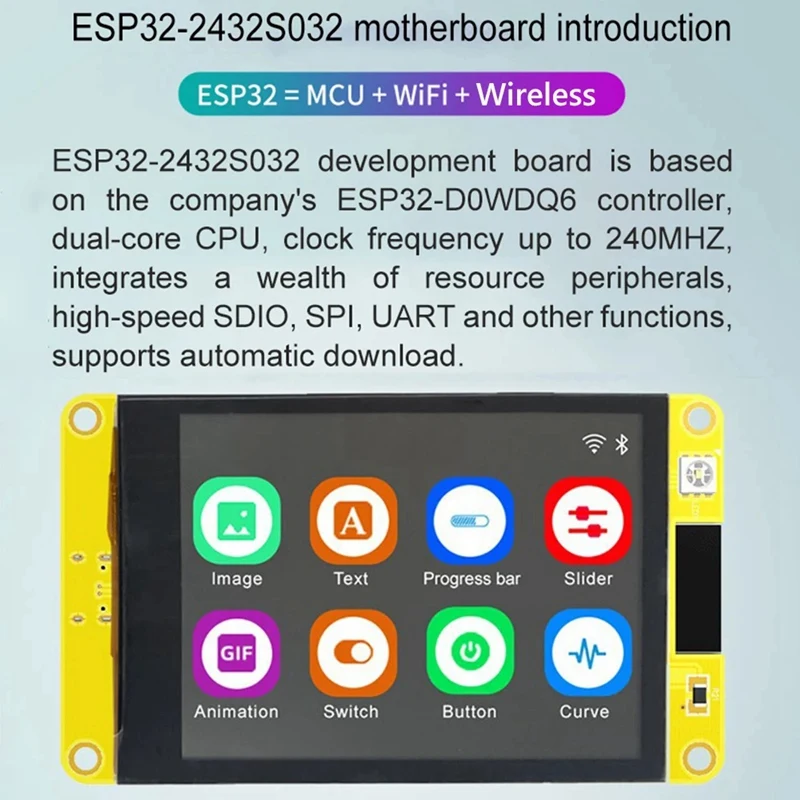 ESP32 Per Arduino LVGL WIFI + Scheda di Sviluppo Bluetooth 3.5In 320X480 RGB Smart Display Schermo LCD TFT Modulo Capacitivo