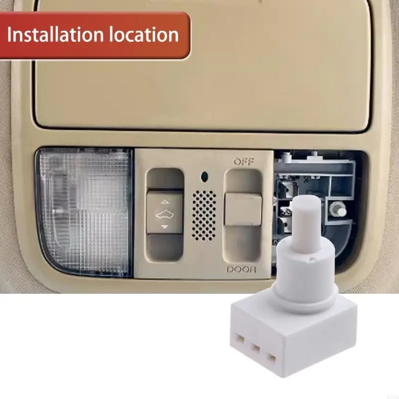 Map Light Button Repair Part, White Push Button for Car Interior Lamp Control, ABS Housing, Part Number 34404-SDA-A11, D7YA