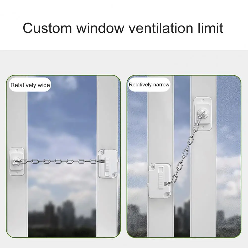 Window Lock Child Safety Window Locks Adjustable Self Adhesive Restrictors for Metal Wooden Sliding