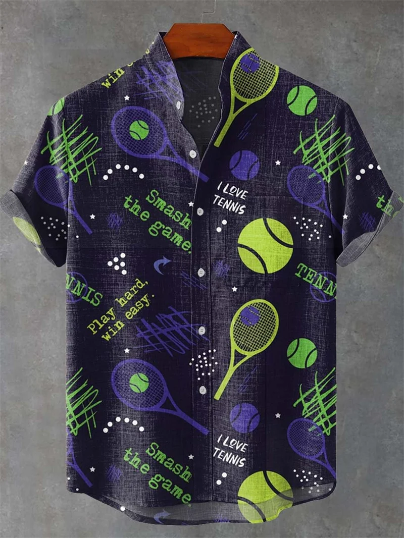 

New Men's Short Sleeve Casual Fashion New Shirt Art 3D Stair Print Fish Pattern Shirt Fashion Casual Shirt
