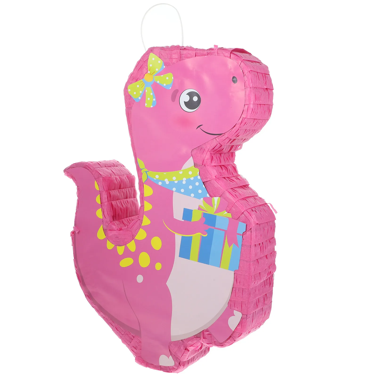 Dinosaur Pinata Pink Birthday Party Decor Favor Hanging Decoration Novelty Fun Festive Game Reusable Safe Paper