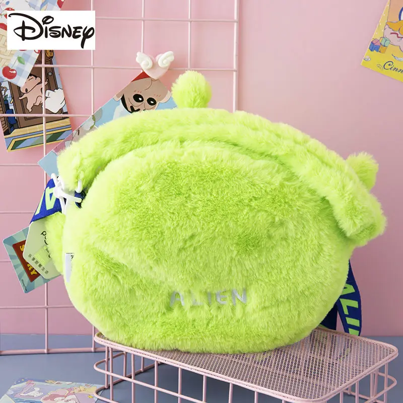 Disney Genuine Fashion Creative Cartoon Toy Story Alien Buzz Lightyear Plush Doll Handheld Crossbody Bag Girls Birthday Gift