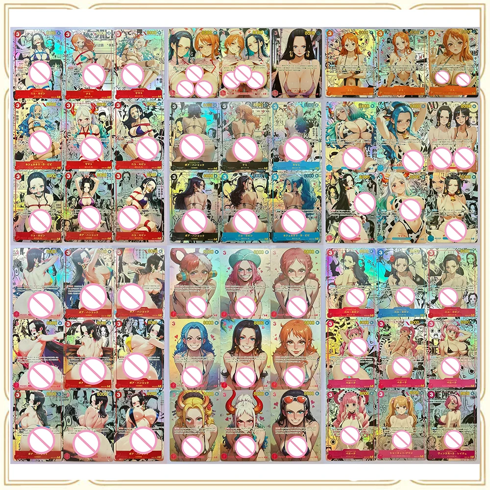 

Anime One Piece DIY ACG Boa Hancock Nami Uta Monkey D Luffy Advanced Glitter Collectible Card Christmas Birthday Gift