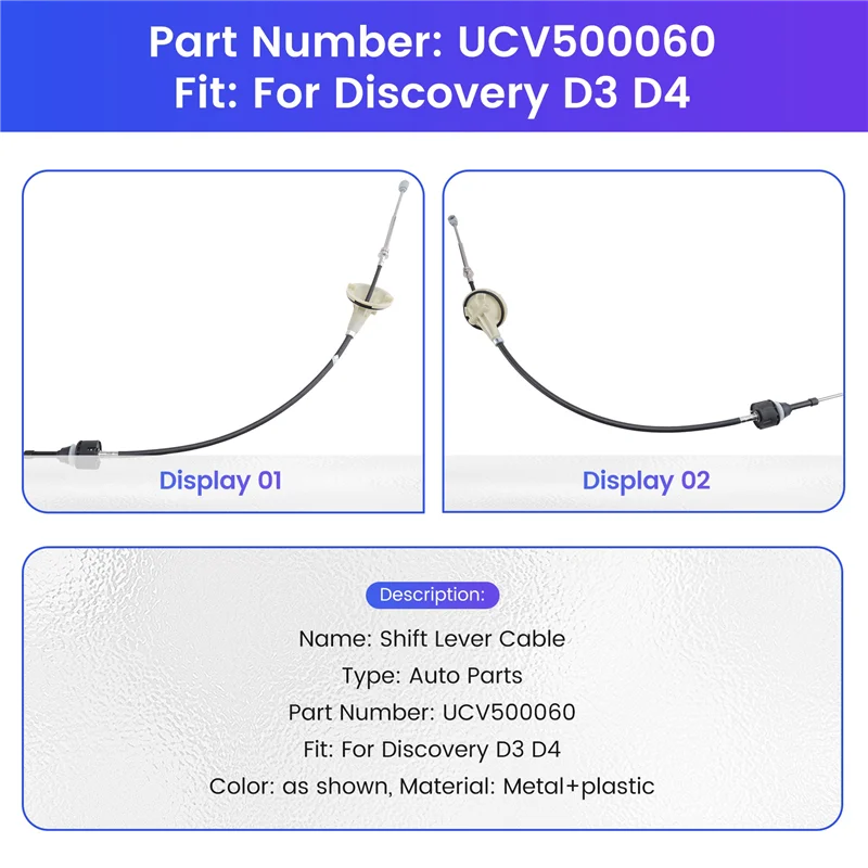 

New High Quality Car Brake System Transmission Shift Lever Cable UCV500060 For Land Rover Discovery D3 D4