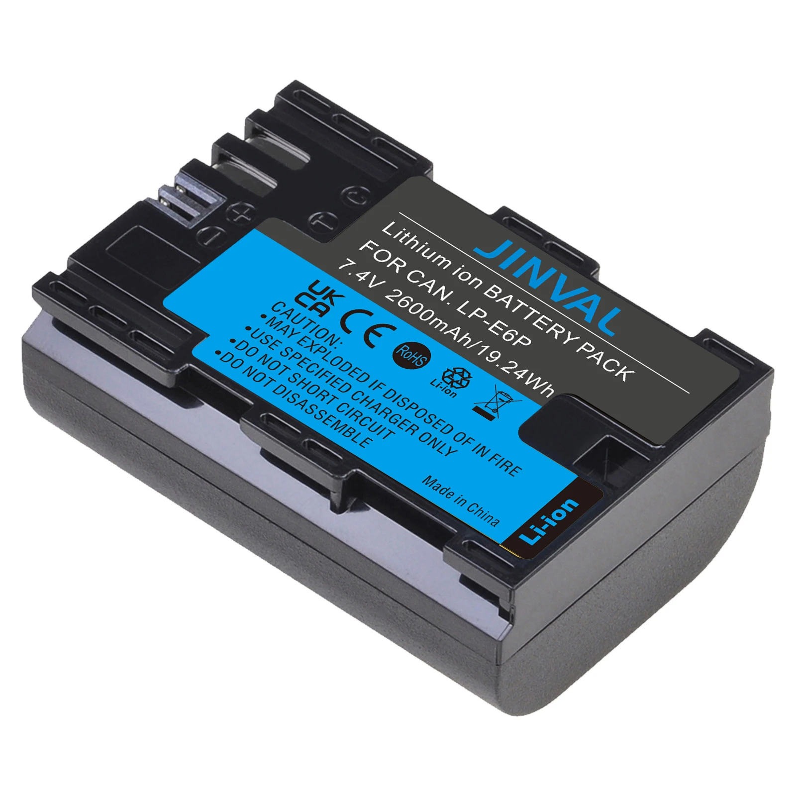 

JINVAL LP-E6P Battery 2600mAh LP E6 E6N Replacement Batteries + PD20W Fast Dual Charger For Canon 5D Mark IV III 6D 7D 90D 80D