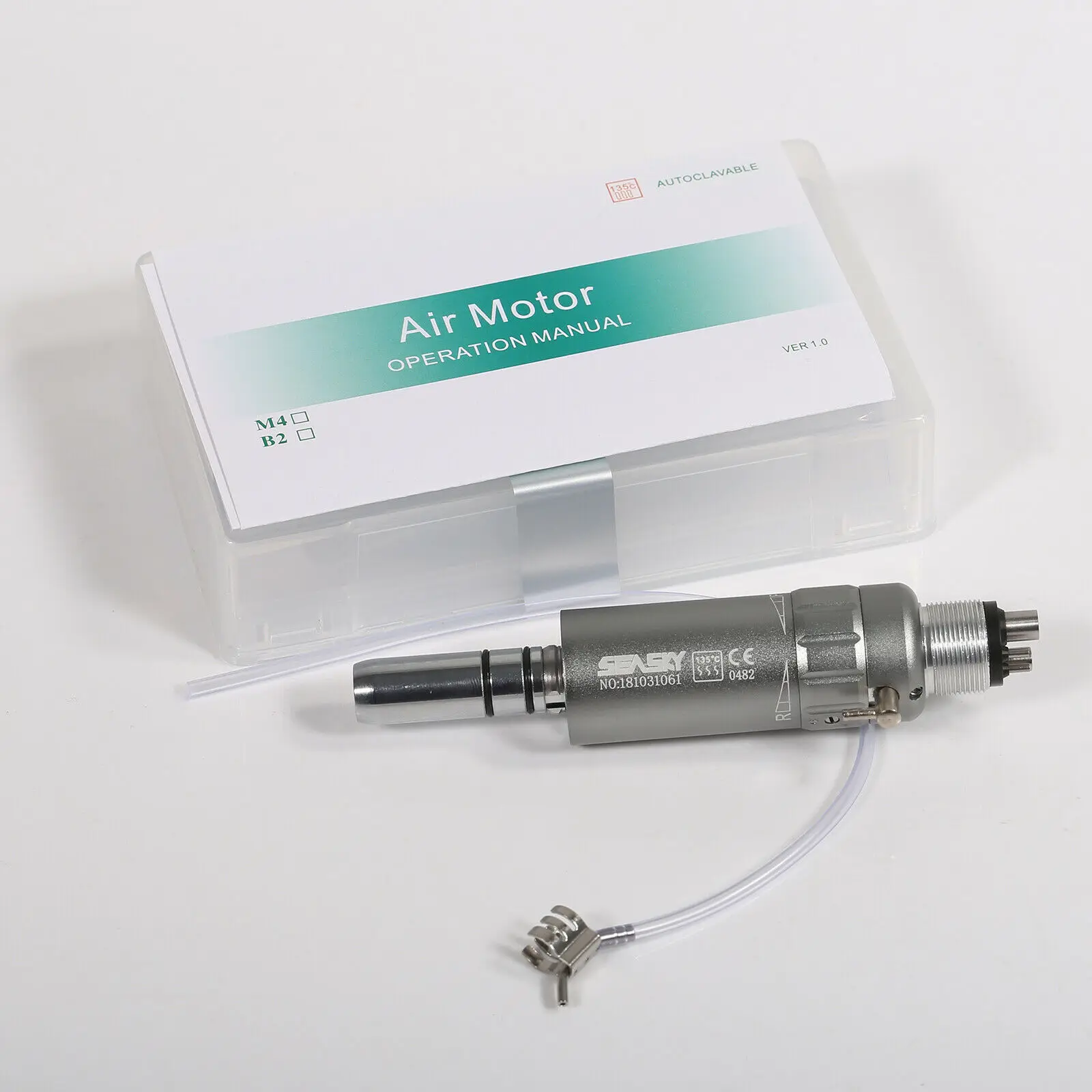 

Стоматологический медленный низкоскоростной пневматический двигатель E-типа, микромотор, наконечник с 4 отверстиями, подходит для NSK