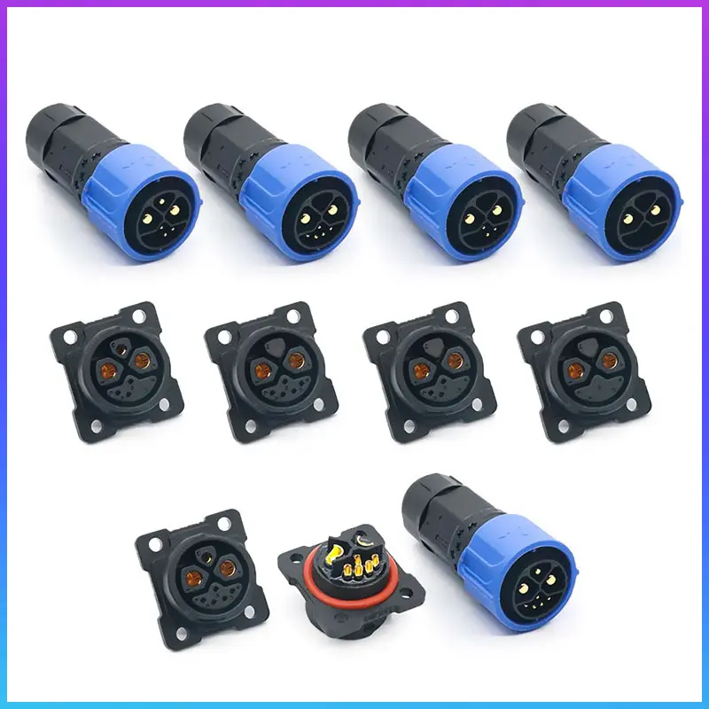 

M20 Female Male Battery Connector IP67 E-BIKE Charging Port Plug With Cable Scooter Socket for e-bike Plugs Batteries Connectors