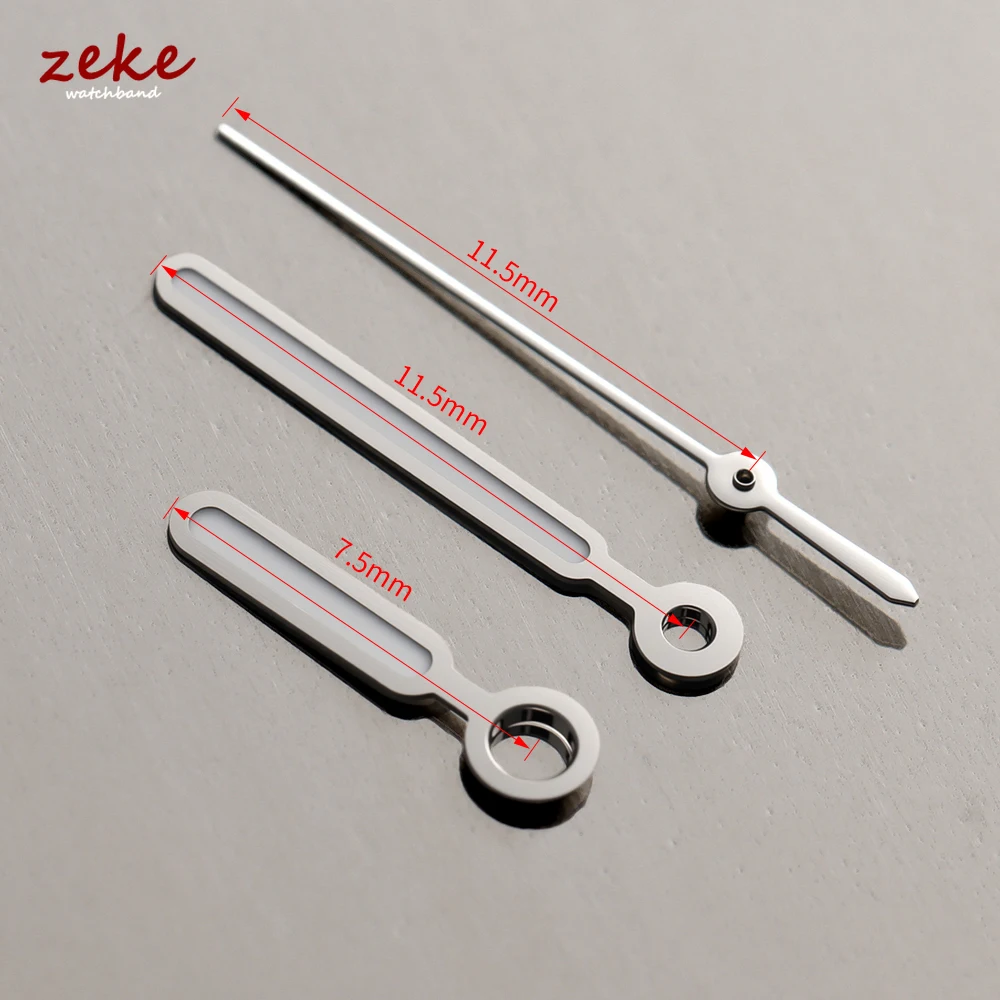 Aiguille NH35 Hands Set Silver Watch Hands Green Luminous for NH34 NH35 NH36 7S 4R for Nautilus Hands Repalcement Watch Pointer