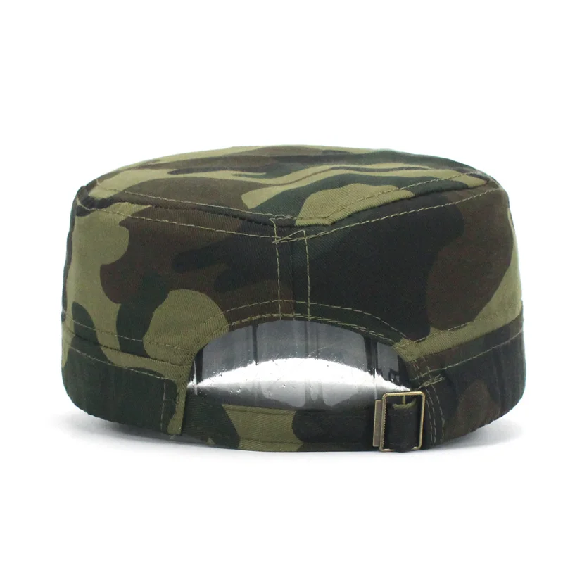 Camouflage Men's Vintage Baseball Caps Cotton Flat Cap Adjustable Outdoor Breathable Visor Sun Protective Casual Hat Men Women