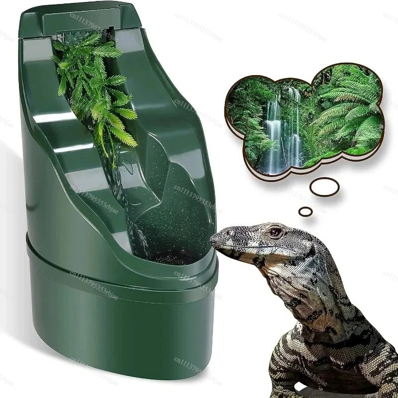Lightweight Pet Water Dispenser with Double Filtration Anti-Deformed Reptile Water Drinker Pet Feeder for Landscaping 110V/220V