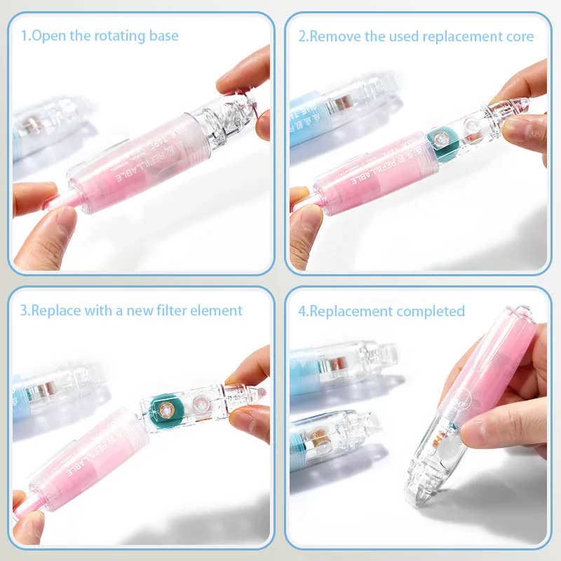 FashionTransparent Dot Dispensing Double-sided Tape Replaceable Refills Handbook Dot Glue Stationery School Office Supplies