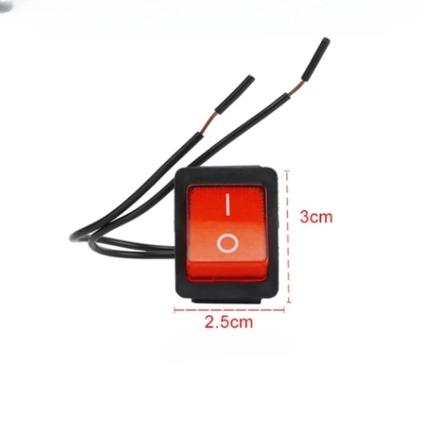 Rocker Power Switch For Electric Sprayer Boat Type Single Dual Options Plastic 2.5x3cm Black Red