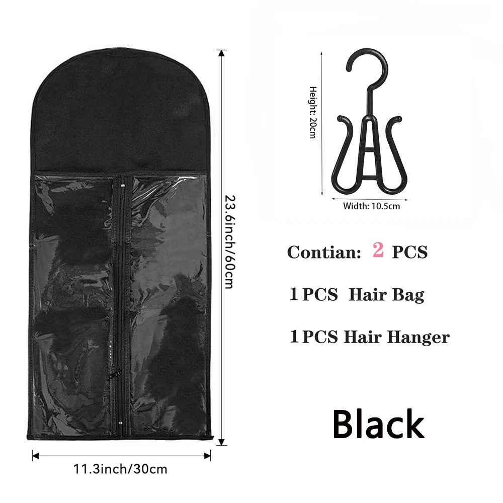 Lange Pruik Opberg Tas Houder Case Hair Extensions Opbergtas Met Hanger Voor Pruik Haar Verlenging Opbergtas Met Hanger