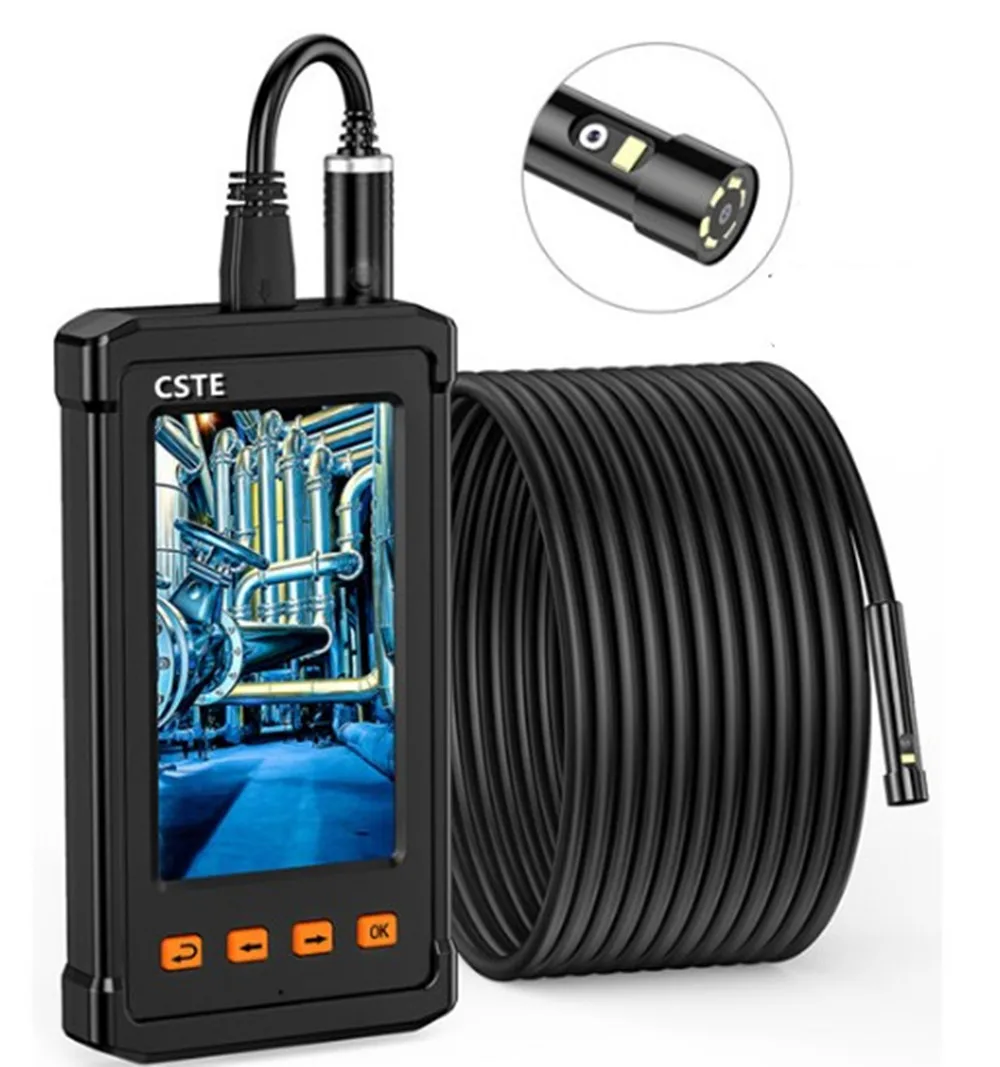 

4.3 Inch 2MP 1080P Triple Lens Industrial Endoscope CMOS Borescope Inspection Otoscope Camera Digital Microscope for Detail Insp