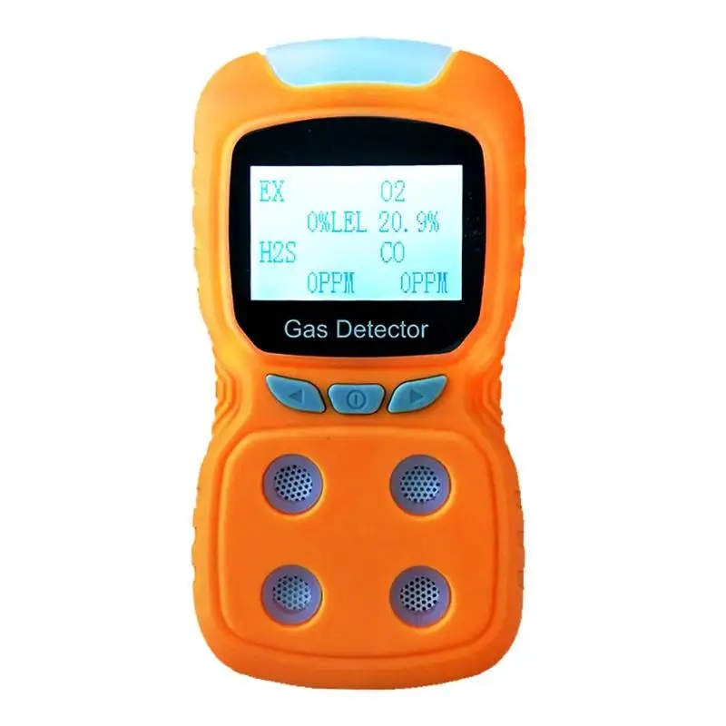 Detector de Gas portátil 4 en 1, Monitor de alarma de Gas, Detector de fugas multigas, Monitor de calidad del aire nocivo recargable
