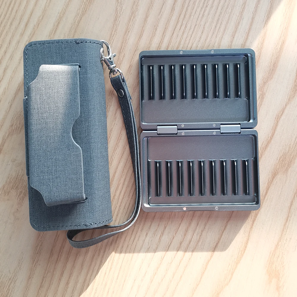 JINXINGCHENG 4 Colors Leather Case for IQOS ILLUMA Flip Wallet for IQOS ILLUMA I Case  + 20 Hole Aluminum Cigarette Box