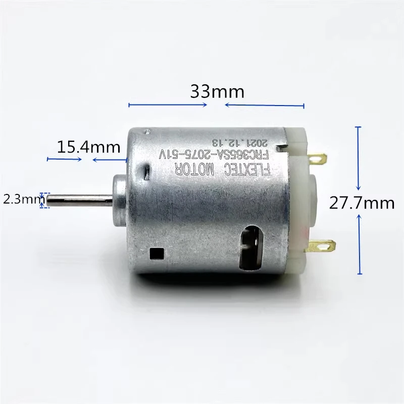 RC-365SA-2075 Micro RS-365 Motor DC12V 18V 24V 25000RPM High Speed Carbon Brush Mini 28mm Electric Motor DIY Hair Drier Massager