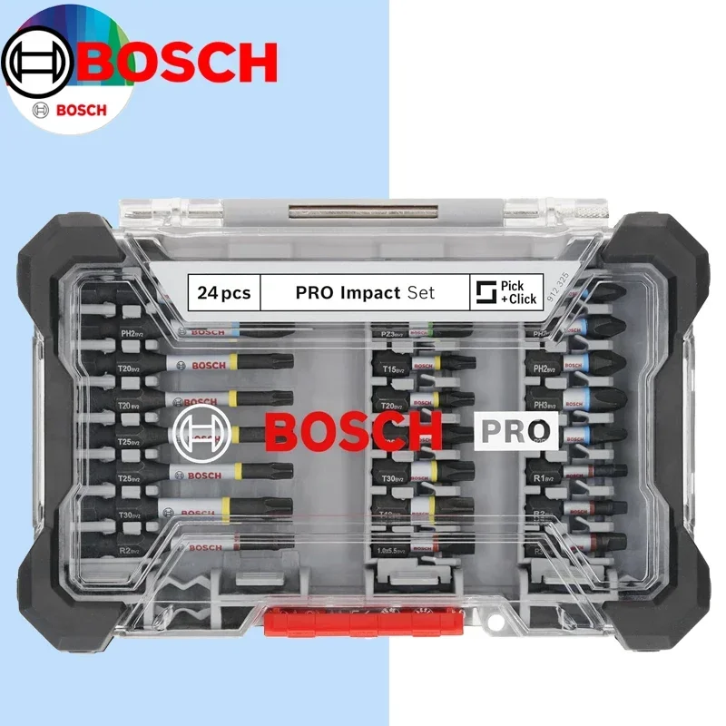 bosch-2608521u75-pro-インパクトスクリュービットセット-24-ピースアクセサリー-ドライバービット-磁気吸引ロッド付き