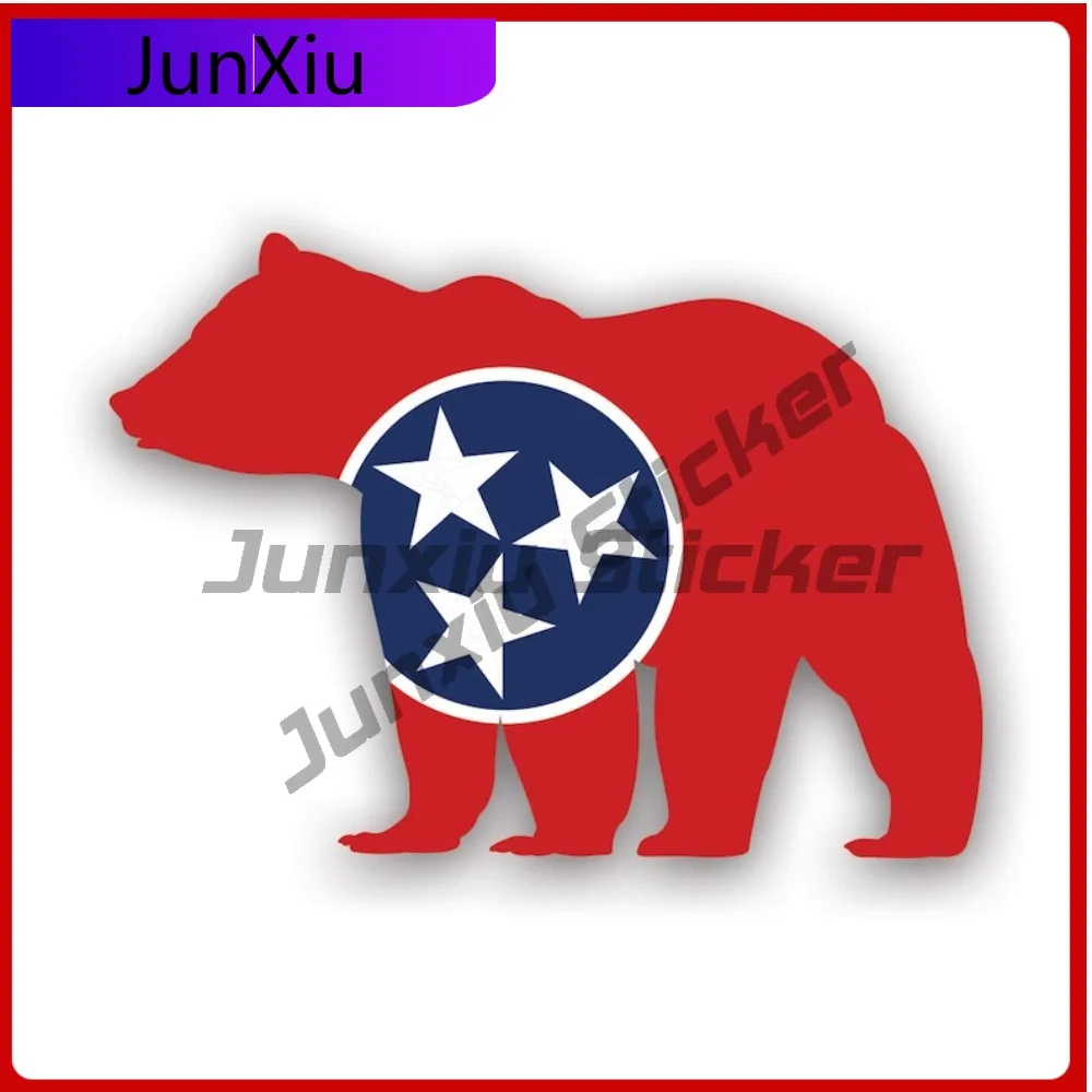 

Wild Tennessee Cartoon Bear Flag Sticker Uv Protected Decalsoutdoors Explore Camping Hiking Overlanding Rv Tn Decal Weather