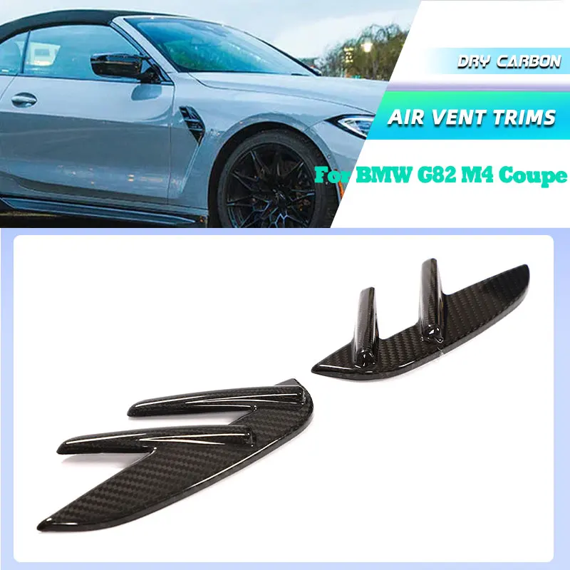 

Prepreg Dry Carbon Car Front Side Fender Air Vent Cover Trims for BMW G82 M4 2021-2025 Racing Air Intake Fender Fins Body Kits