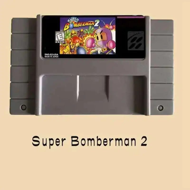 Super Bomberman 1/2/3/4 Seri Mortal Kombat 16bit Kartu Permainan Abu-abu Besar untuk Pemain Game NTSC AS Edisi Bahasa Inggris