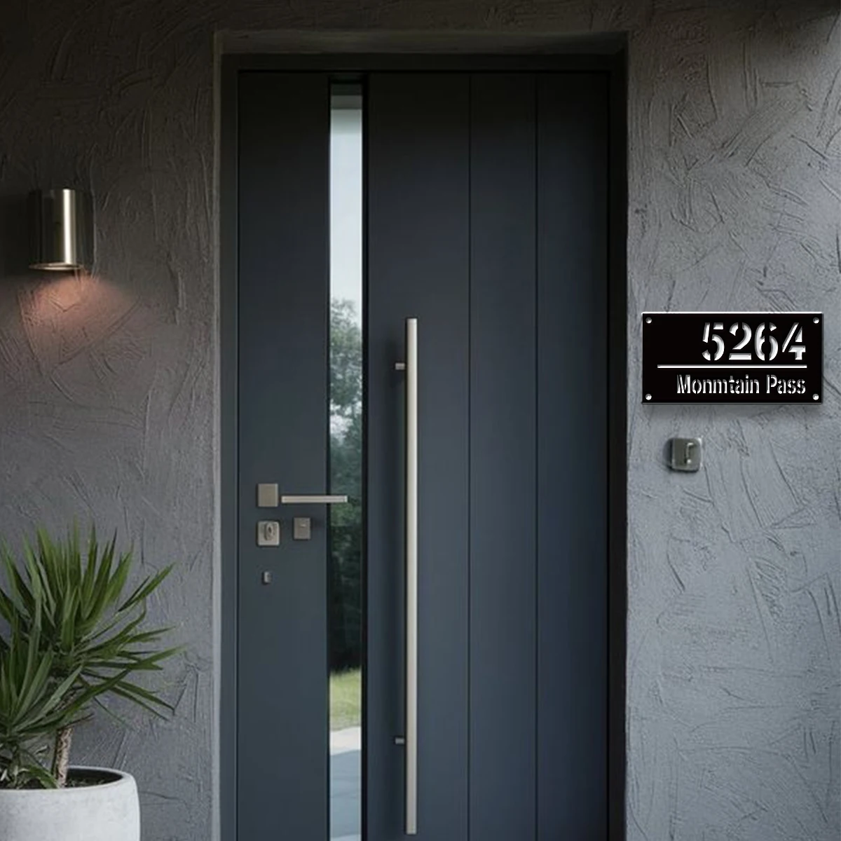 1pc Custom Number&Text Street Acrylic Double Layer House Number Sign,Address Door Number,Home ApartmentMailbox Street Decor view 4
