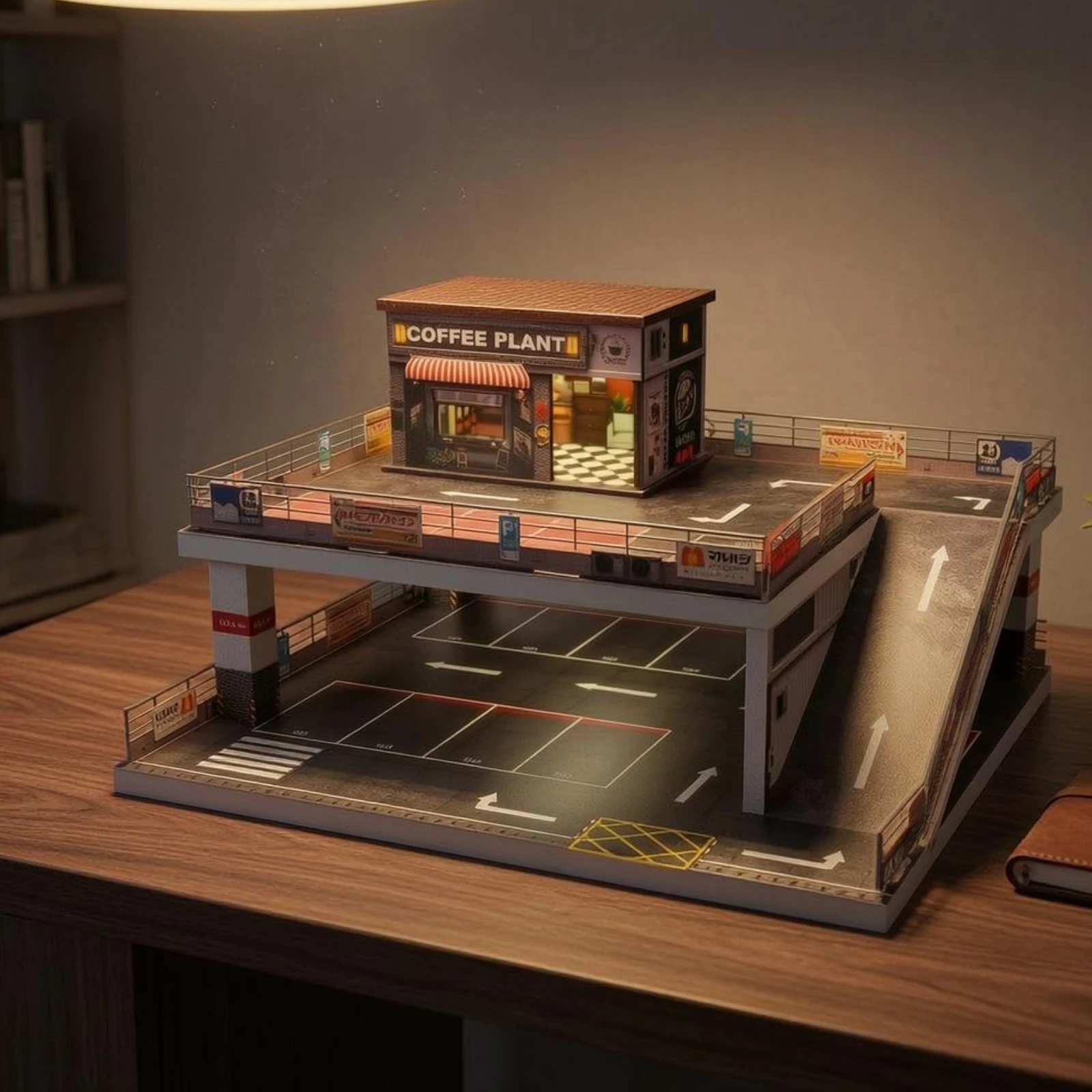 garage-de-stationnement-a-double-niveau-avec-eclairage-integre-scene-miniature-eclairee-details-architecturaux