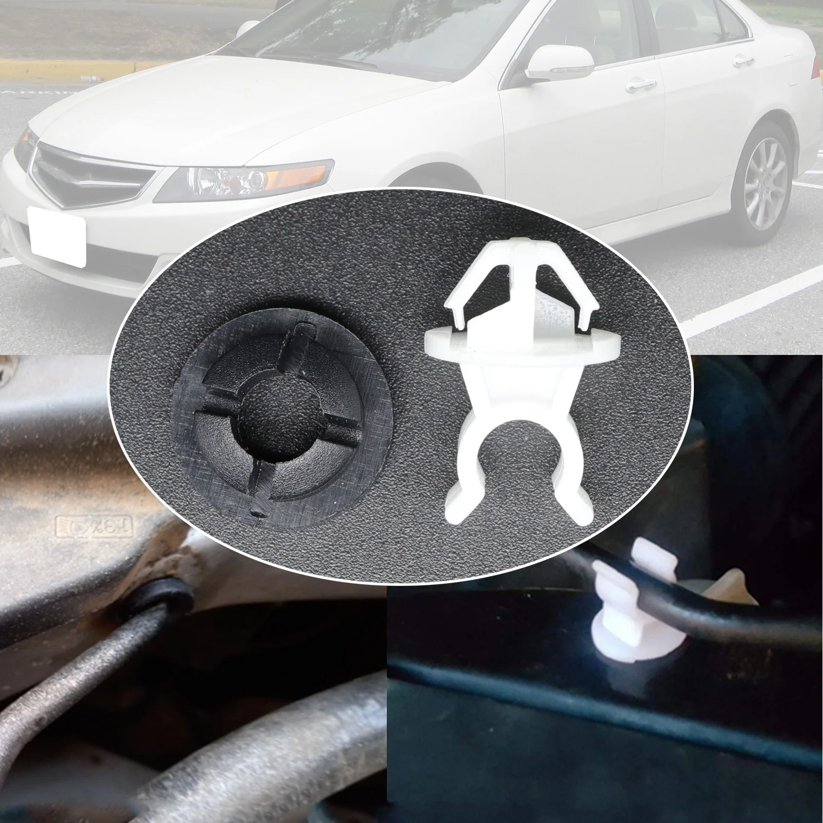 

For Acura TSX CL9 Car Hood Bonnet Rod Support Clip Grommet Stay Clamp Fastener Retainer Accessories 2008 2007 2006 2005 2004