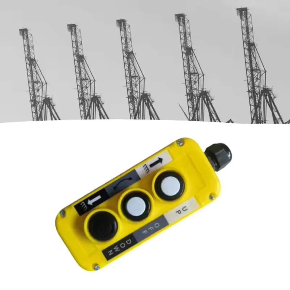 1pc Car Winch Lifting Controller Switch Three Button Control Box For Tail Lift Winch Windlass Industrial Lift Winch Parts