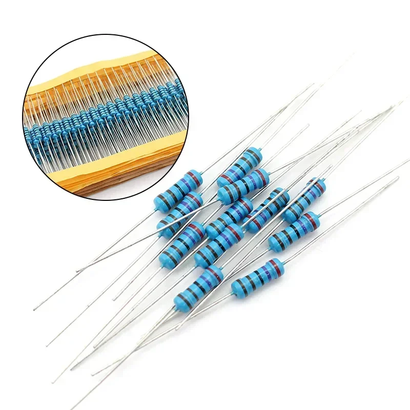 1460 Pcs 1/4W 1% Metal Film Resistors 73 Types 1R-1M Assortment Kit Ring Resistance (10 -1M ohm) Circuits Electronic Components