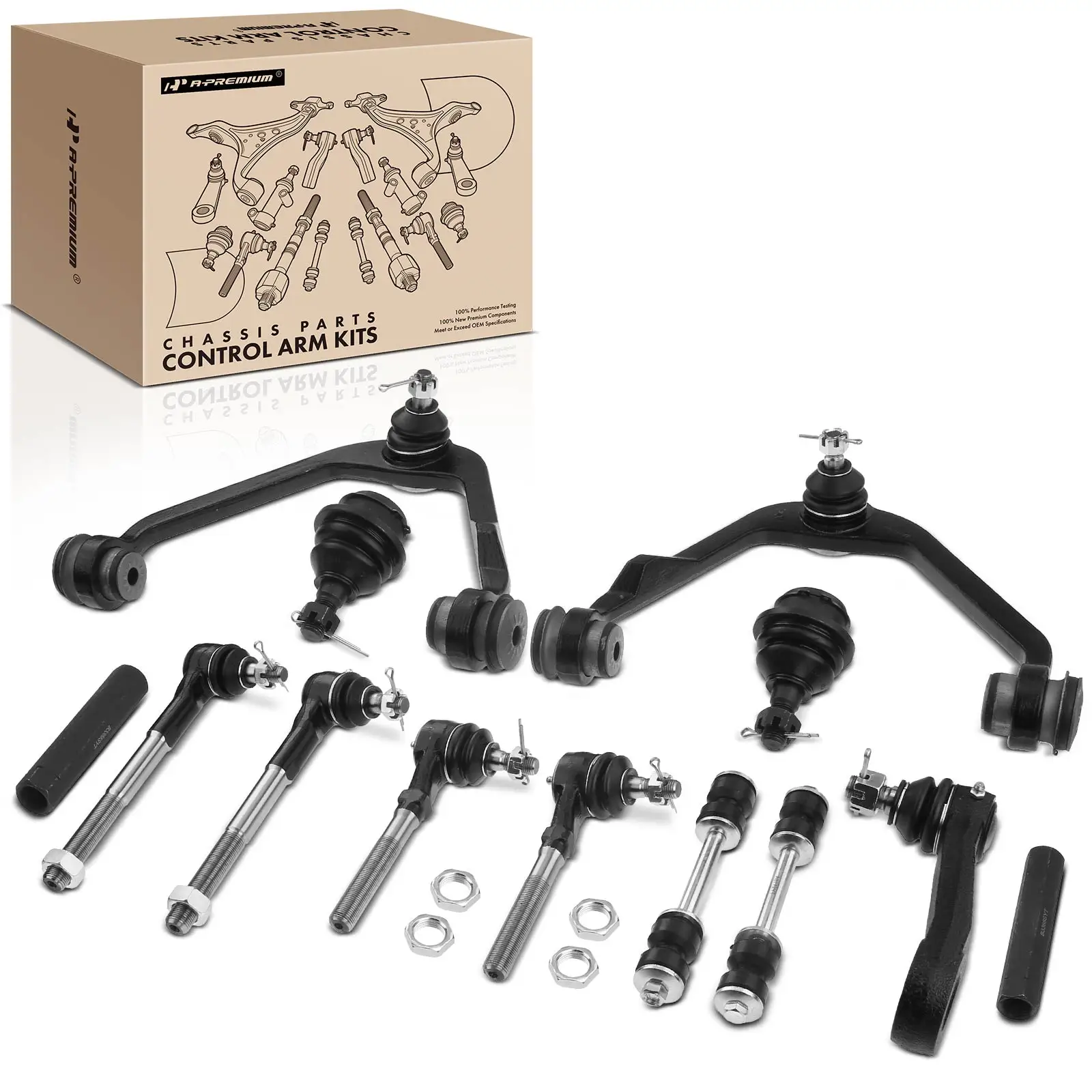 A-Premium 13x Control Arm & Sway Bar Link & Tie Rod End & Ball Joint for Ford F-150 1997-2003 F-250 1997-1999 Expedition