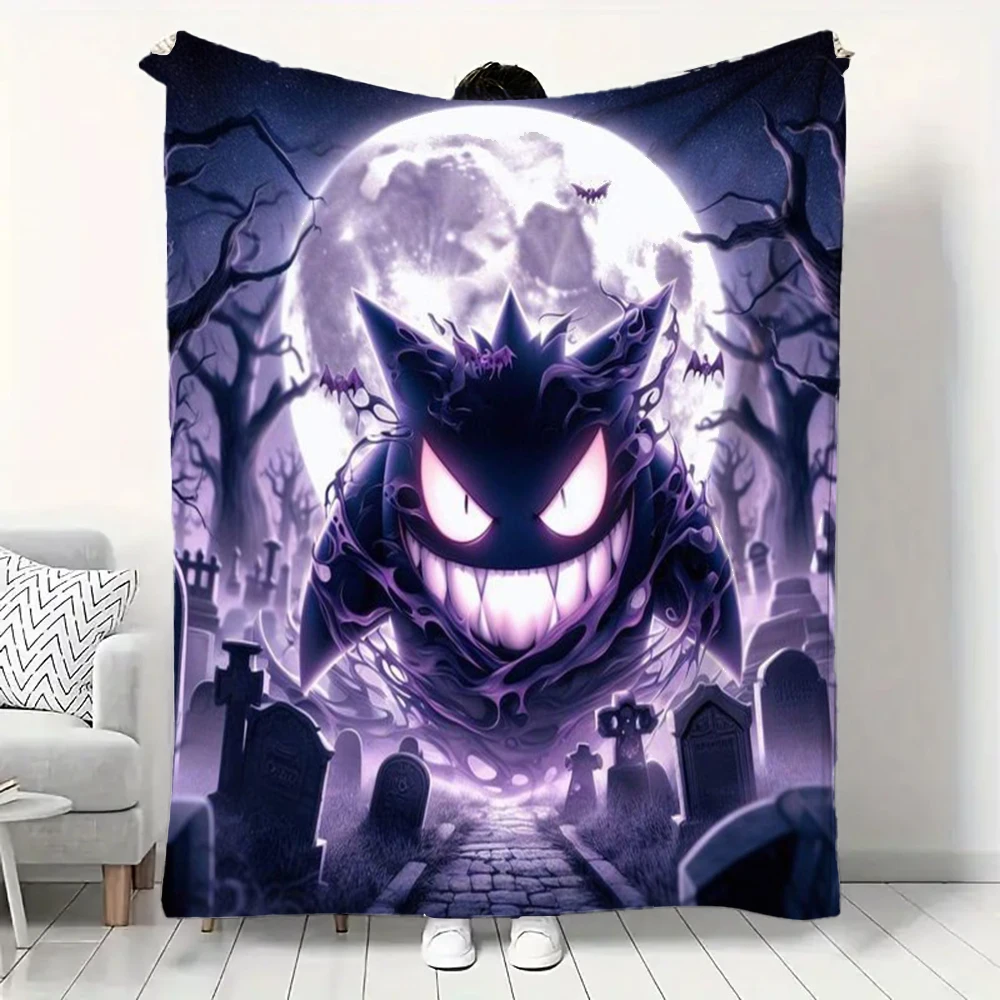 

Pokemom Gengar HD Printed Flanned Thin Blanket.Four Season Blanket.for Sofa,Beds,Living Room,Travel Picnic,Camping Blankets Gift