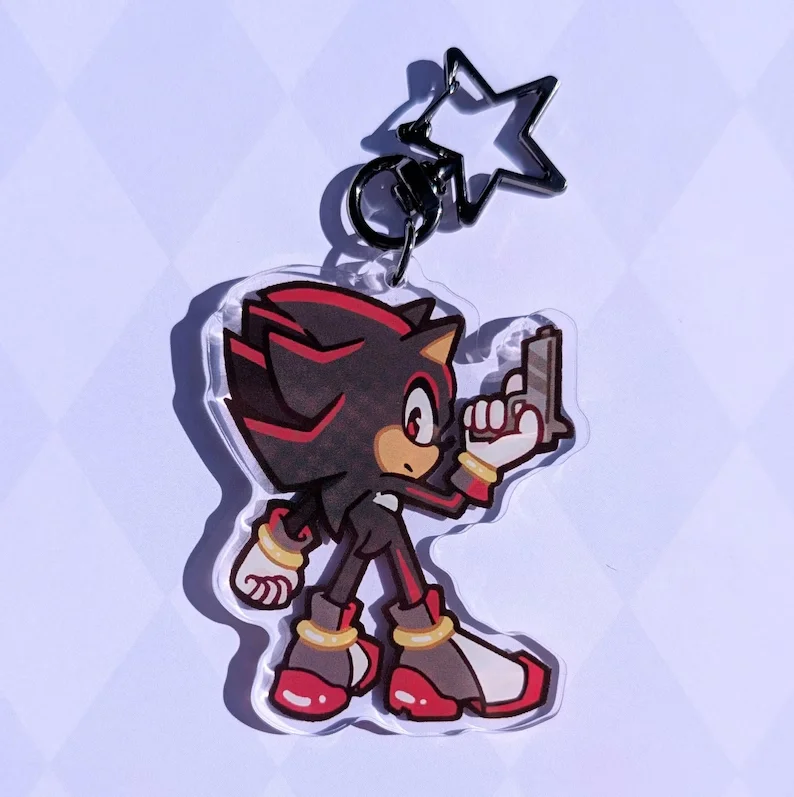 Edgehog 2 Inch Double‑Sided Acrylic Keychain, Fantasy Animal Fan Art Bag Pendant Collectible Gift