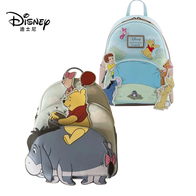 Loungefly-Bolso de hombro con doble correa para mujer, mochila bonita de Disney Winnie The Poof 95, Anniversay, celebración, Toss