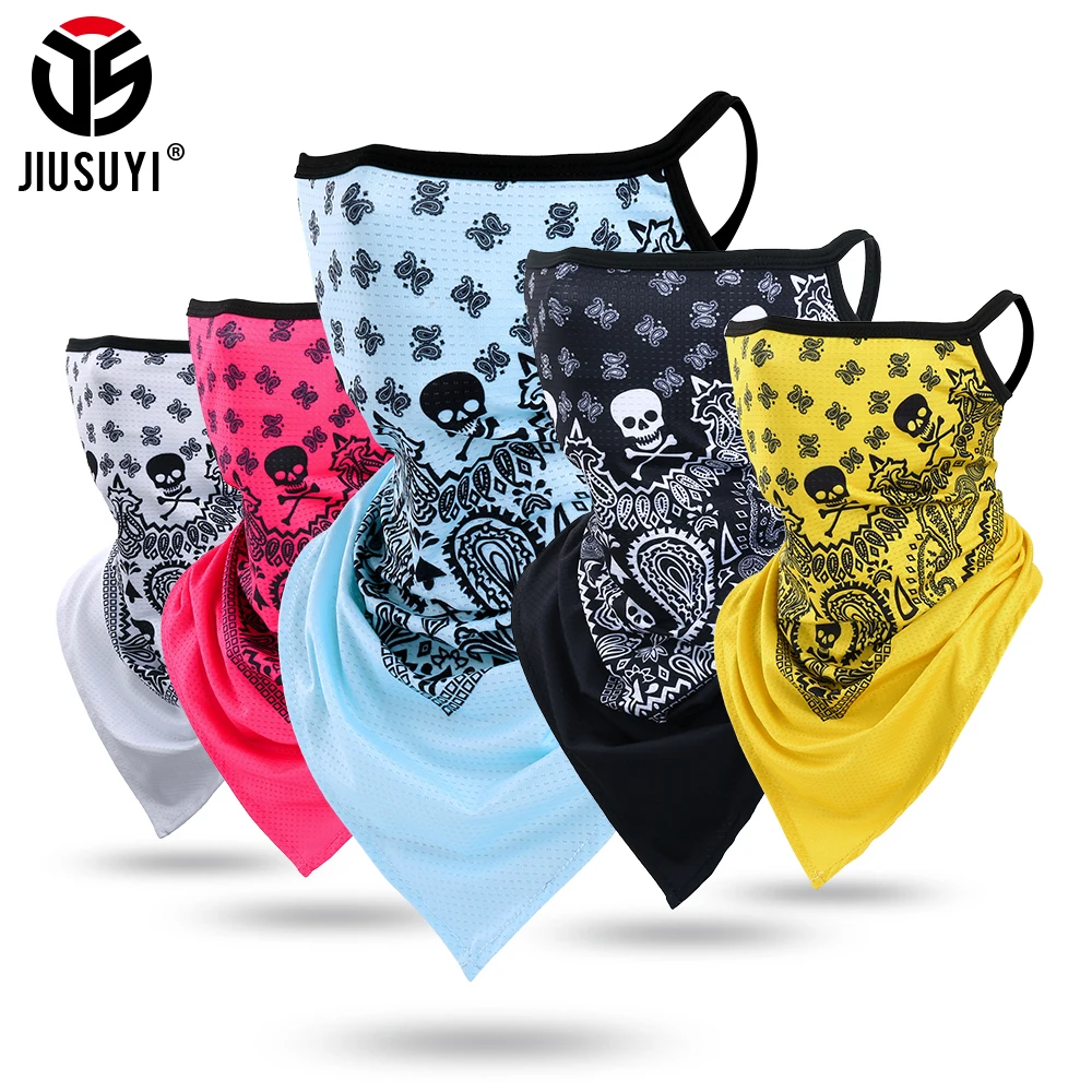 3D Headband Skull Neck Gaiter Tube Scarves Hanging Ear Cover Scarf Breathable Windproof Sun Face Mask Quick Dry Bandana Headwear