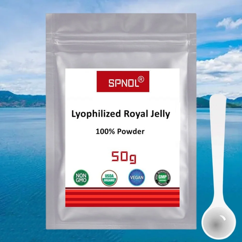 50-1000g High Quality 99% Lyophilized Royal Jelly,free Shipping