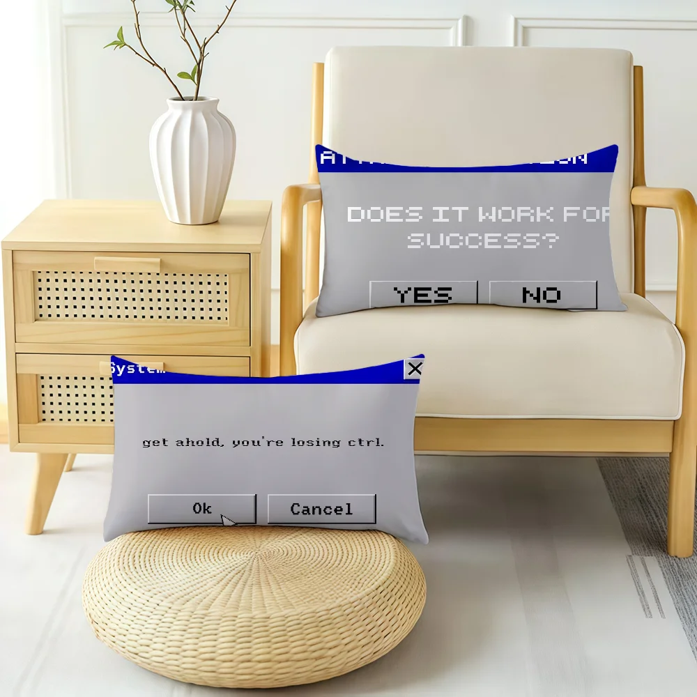 Funny System Message cushion cover Hit Product Home Sofa living Room Double-sided Soft Decorative Pillow Cover