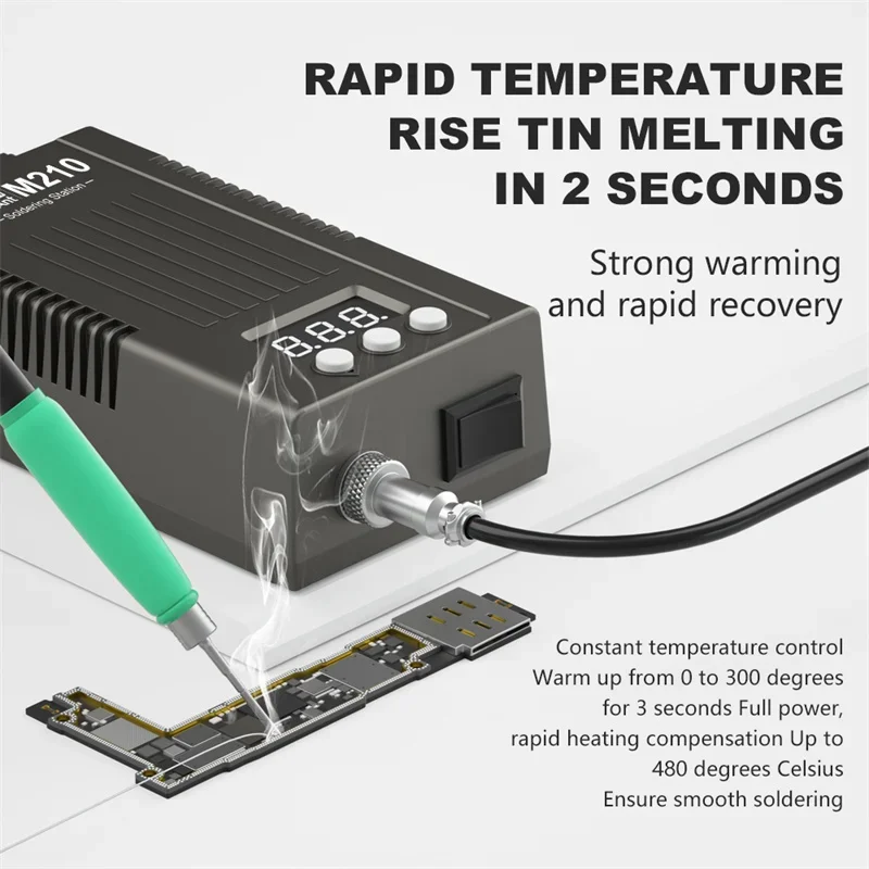 MaAnt M210 납땜 스테이션 LED 디지털 디스플레이 휴대 전화 수리 자동 수면 빠른 가열 PCB 용접 재 작업 스테이션