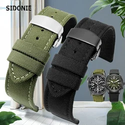 Army Style Nylon Watch Strap for Citizen Eco-Drive Bm8475 for Seagull Seiko Tissot  Genuine Leather Watchband 18 19 20 22 24mm