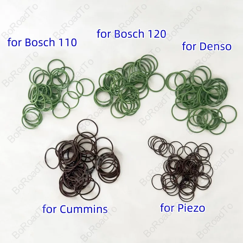 12PCS CRIN Injector Solenoid Valve Seal Ring Gaskets Repair Kits for Simens Piezo Cummins Bosch 110 120 Denso