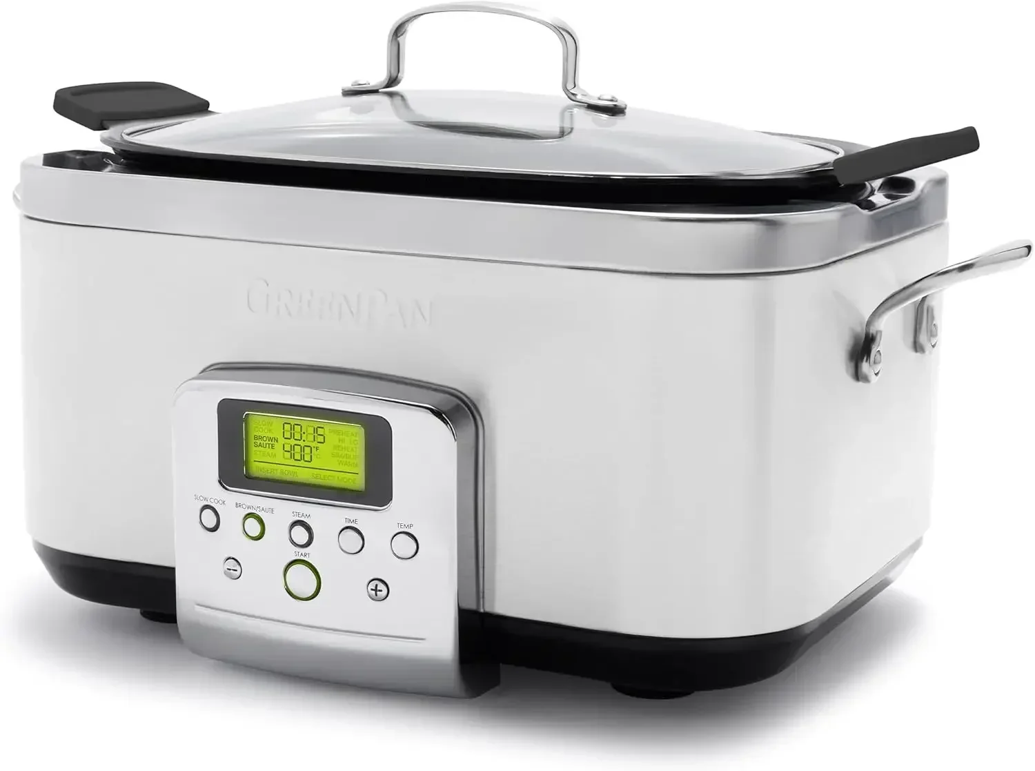 GreenPan Elite 8 - in -1 Programmable 6QT Electric Slow Cooker, Dishwasher Safe Lid & Removable Crock, PFAS-Free Healthy Ceramic