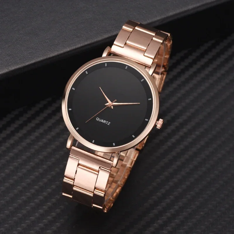 Rose Gold Watches for Women Luxury Watch Large Round Dial Ladies Watches Business Quartz Wristwatches Gift Reloj Para Mujer Часы