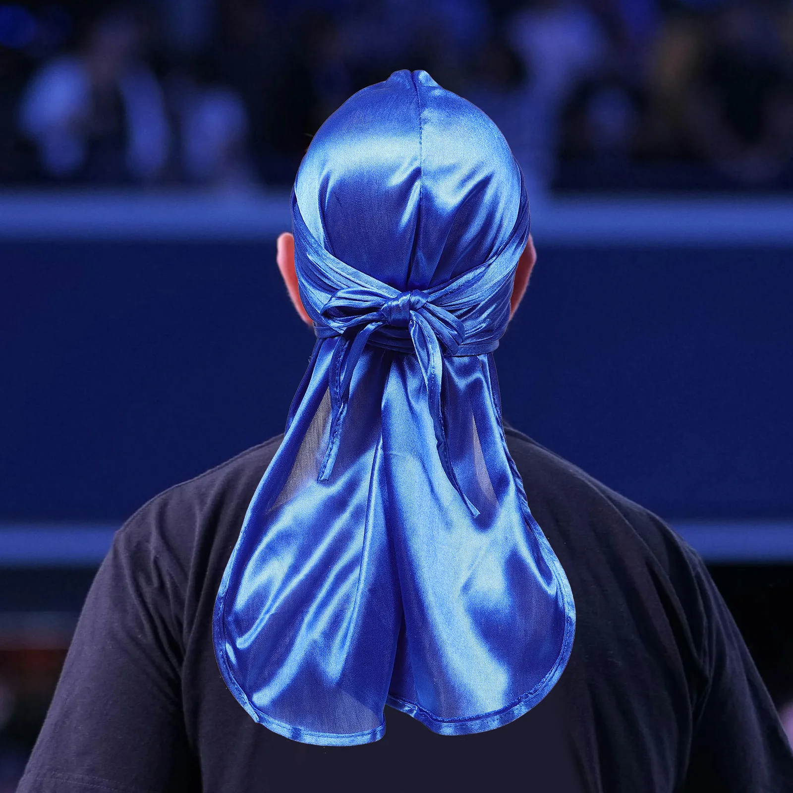 

2pcs Silky Stretchy Head Wraps Long Tail Braid Durag Pirate Bandana Hat For Men Women Outdoor Sports Cycling Hiking Running