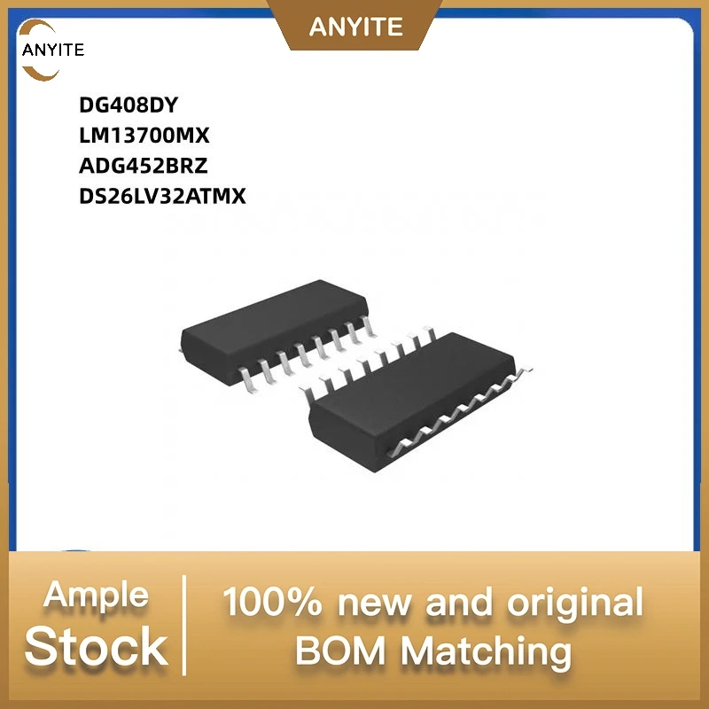 10Pcs/Lot NewDG408DY DG408 408DY  LM13700MX  LM13700M  LM13700  ADG452BRZ   ADG452BR  ADG452 452 DS26LV32ATMX  DS26LV32A SOP-16