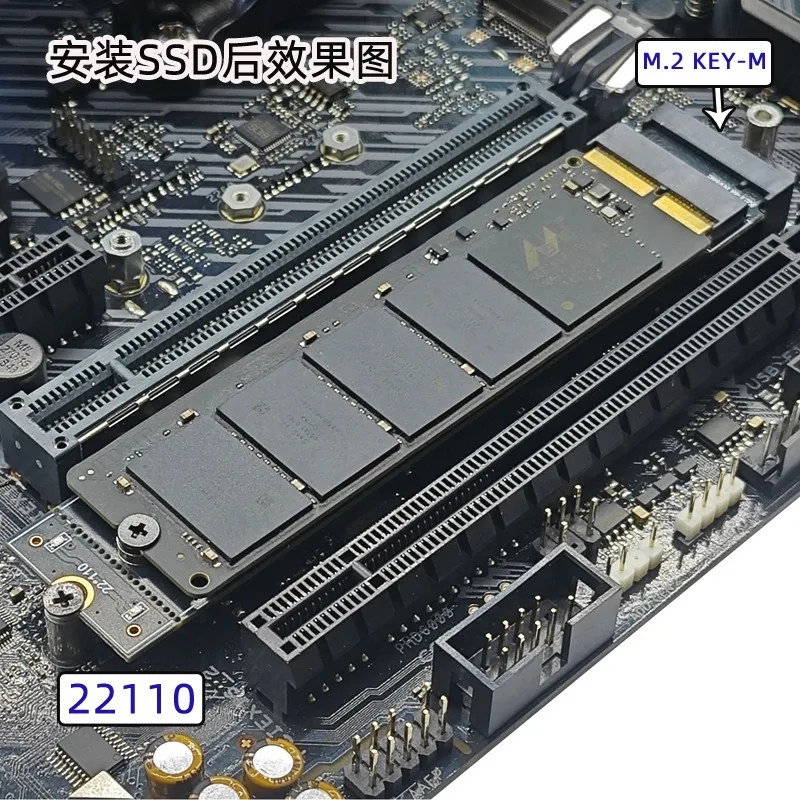 12+16Pin to M.2 Key‑M PCI‑E SSD Adapter Card for MacBook 2013‑2017 Storage Upgrade Converter
