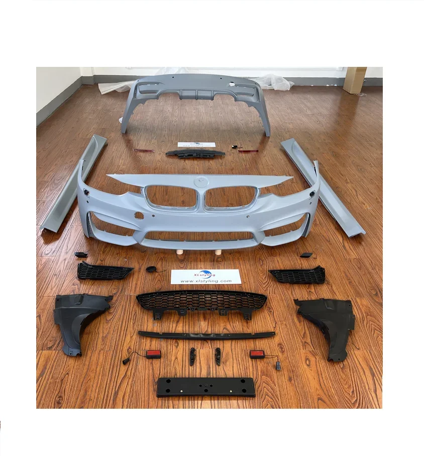 Car F80 M3 LOOK Body kit For F30 Convert Conversion upgrade to Facelift BODYKIT Front rear bumper